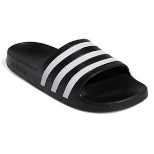 Adidas Women's Adilette Aqua Slides Black & White